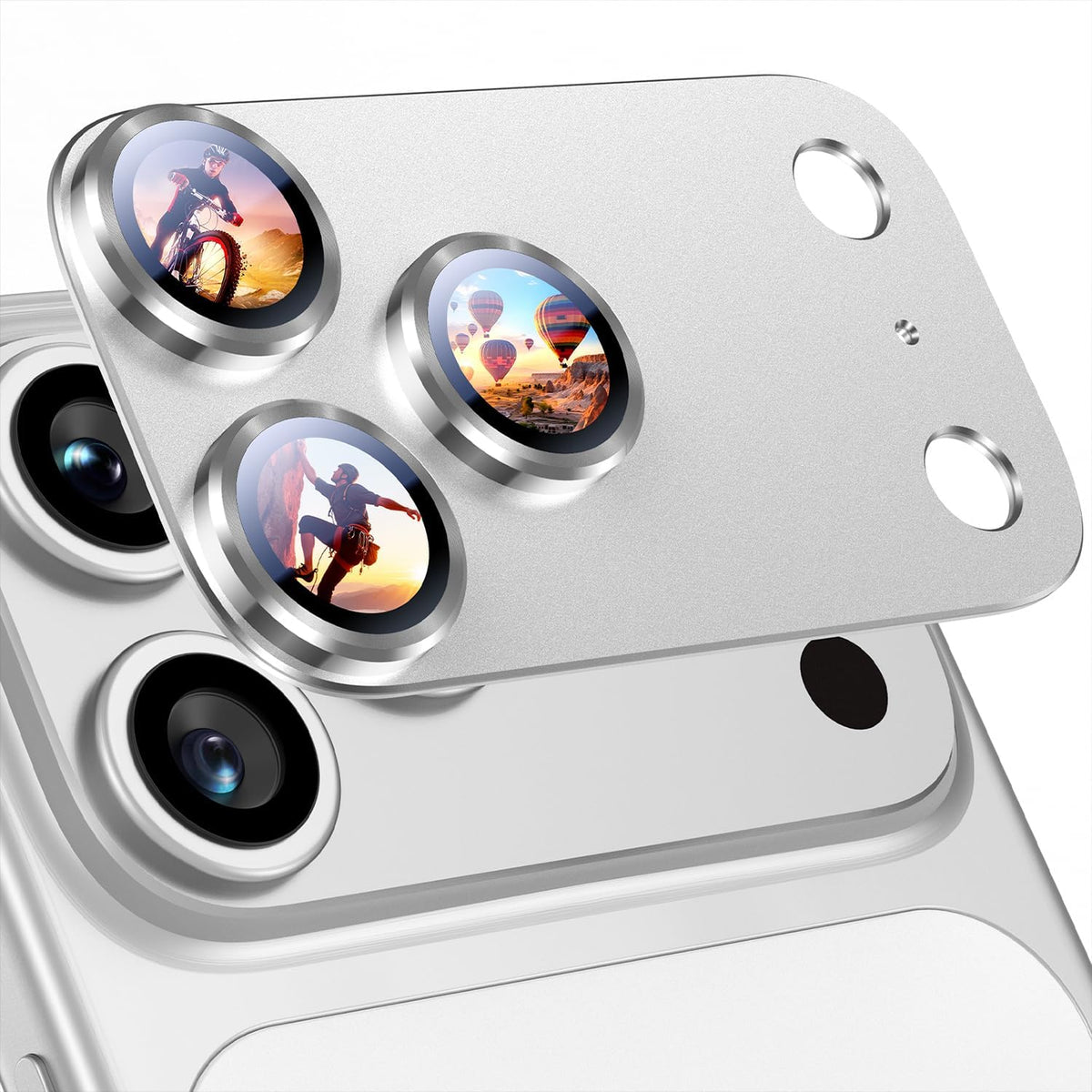 Uyiton for Phone 18 Pro Max Camera Lens Protector, Metal Frame Glass Cover Not Easy to Break, Strong Adsorption, Case-Friendly, Metal 9H Sapphire Glass Rear Camera Screen Cover